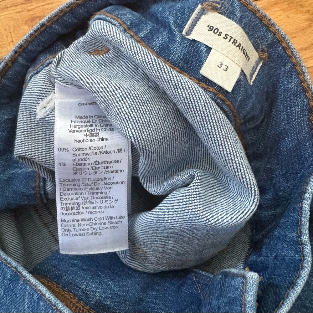 Madewell 90’s Straight Jeans Size 16 - Picture 3 of 7
